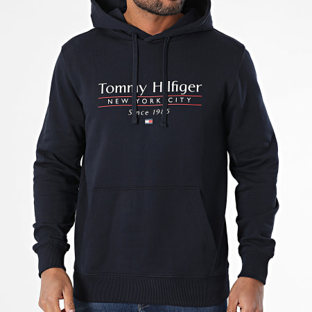 Tommy Hilfiger - Sweat Capuche Center Stack 8672 Bleu Marine