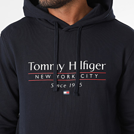 Tommy Hilfiger - Sweat Capuche Center Stack 8672 Bleu Marine