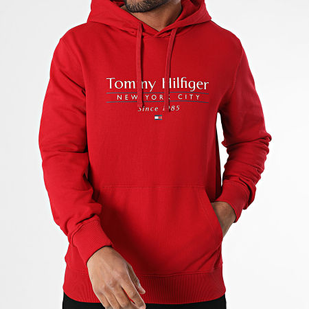 Tommy Hilfiger - Sweat Capuche Center Stack 8672 Rouge