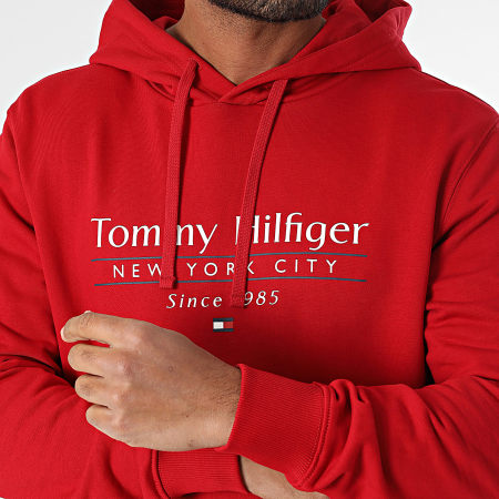 Tommy Hilfiger - Sweat Capuche Center Stack 8672 Rouge