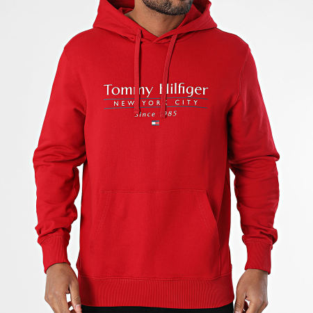 Tommy Hilfiger - Sweat Capuche Center Stack 8672 Rouge
