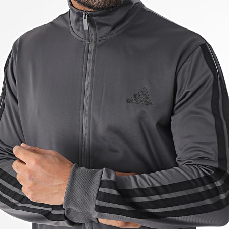 Adidas Sportswear - Ensemble De Survetement A Bandes 3 Stripes JI8856 Gris Anthracite