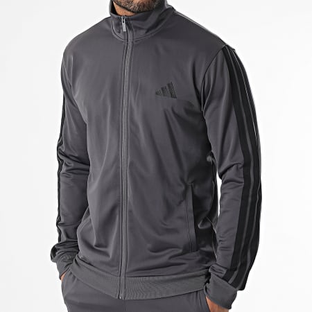 Adidas Sportswear - Ensemble De Survetement A Bandes 3 Stripes JI8856 Gris Anthracite