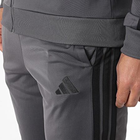 Adidas Sportswear - Ensemble De Survetement A Bandes 3 Stripes JI8856 Gris Anthracite
