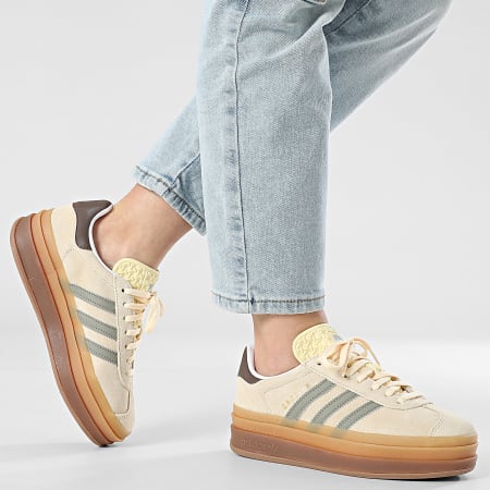 Adidas Originals - Baskets Femme Gazelle Bold W JI2696 Warm Vanilla Silver Pebble Earth Strata