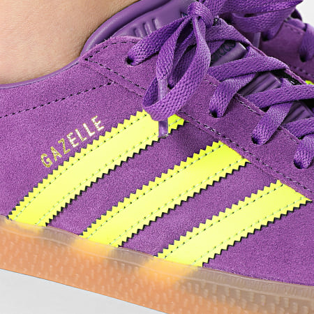 Adidas Originals - Baskets Femme Gazelle J JP7126 Active Purple Solar Yellow Collegiate Purple