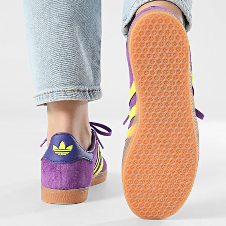 Adidas Originals - Baskets Femme Gazelle J JP7126 Active Purple Solar Yellow Collegiate Purple