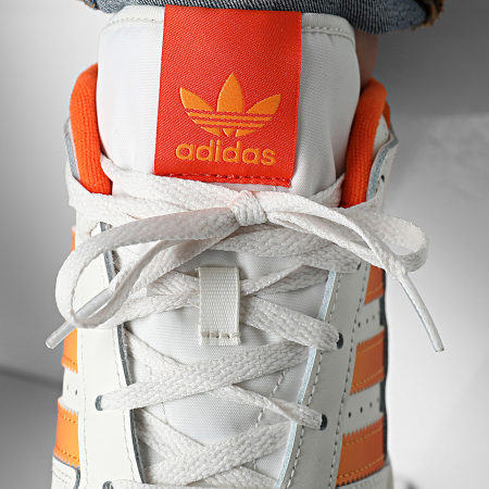 Adidas Originals - Baskets Forum Low CL JI3267 Cloud White Real Gold Orange