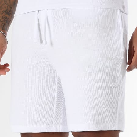BOSS - Short Jogging Waffle 50535884 Blanc