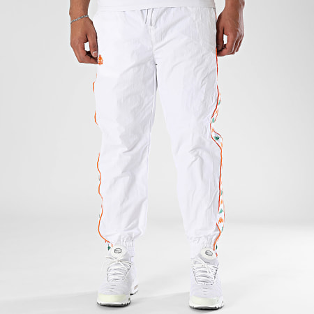 Kappa - Pantalon Jogging A Bandes Regular Fit Banda Neldo 341T53W Blanc