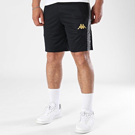 Kappa - Short Jogging Slim Player Gahorazip 341V72W Noir Doré