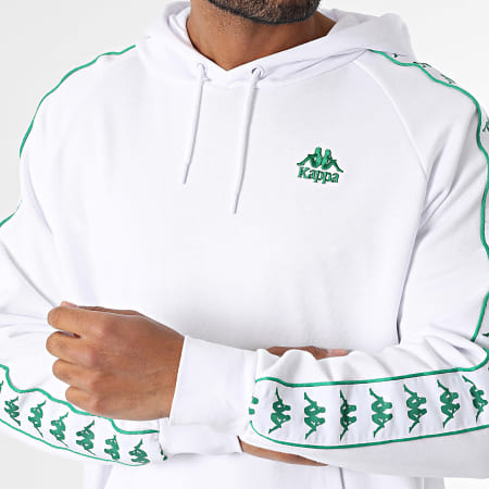 Kappa - Sudadera Con Capucha Banda Madison 351S2KW Blanco