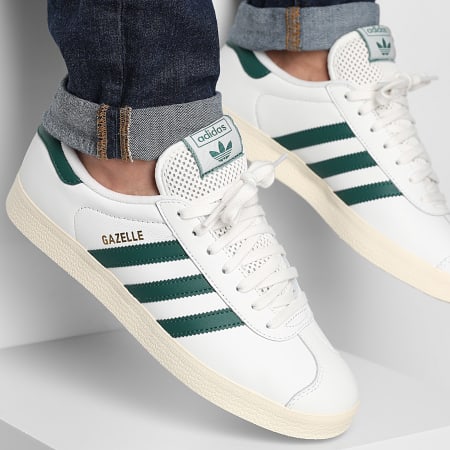 Adidas Originals - Baskets Gazelle JH5397 Core White Core Green Cream White