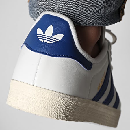 Adidas Originals - Gazelle JH5398 Core White Royal Blue Cream White Sneakers
