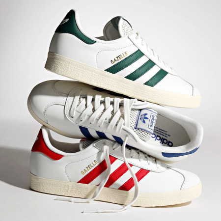 Adidas Originals - Gazelle JH5398 Core White Royal Blue Cream White Sneakers