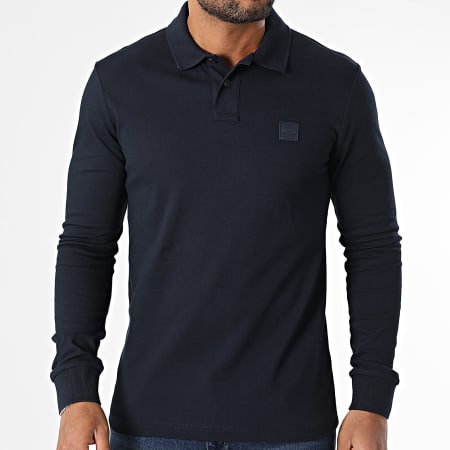 BOSS - Polo Manches Longues Passerby 50507704 Bleu Marine