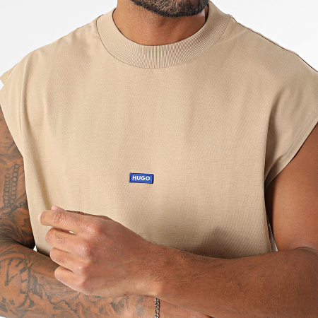 Hugo Blue - Tee Shirt Navertz 50509773 Beige Foncé