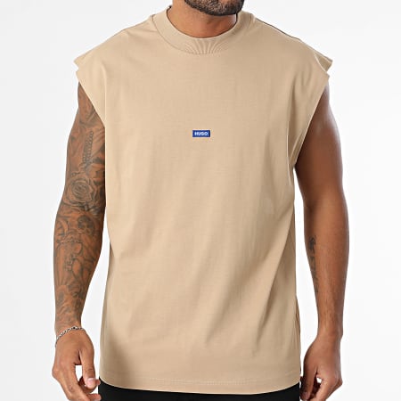 Hugo Blue - Tee Shirt Navertz 50509773 Beige Foncé