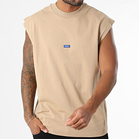 Hugo Blue - Tee Shirt Navertz 50509773 Beige Foncé