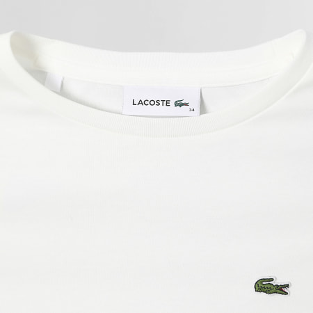 Lacoste - Robe Femme Logo Brodé Crocodile Blanc