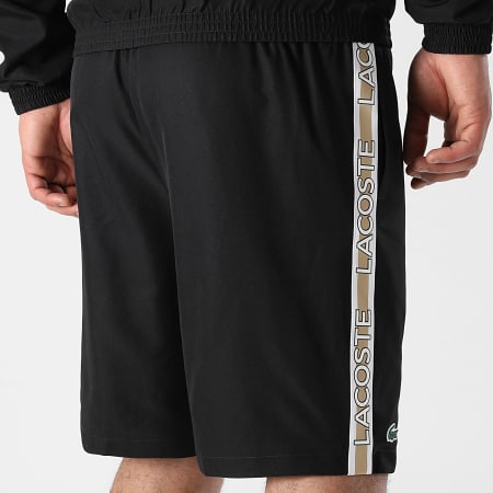 Lacoste - Short Jogging Logo Crocodile Noir