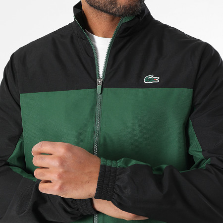 Lacoste Ensemble De Survetement Logo Crocodile Noir Vert Foncé