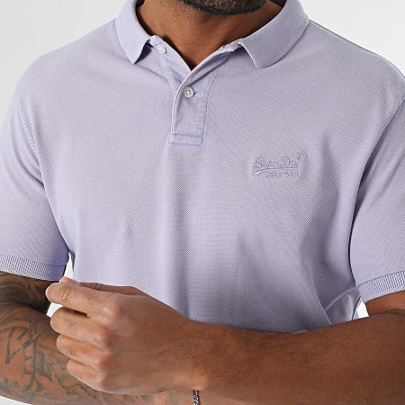 Superdry - Polo Manches Courtes Vint Destroy M1110439A Violet