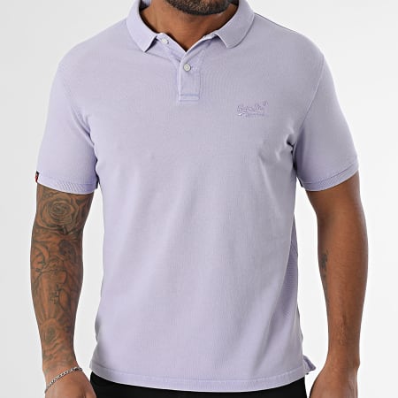 Superdry - Polo Manches Courtes Vint Destroy M1110439A Violet