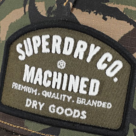 Superdry - Casquette Trucker Dirt Road Y9011020A Vert Kaki Beige Noir Camouflage