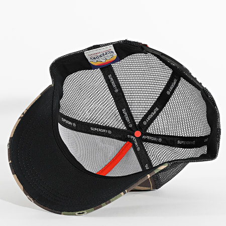 Superdry - Casquette Trucker Dirt Road Y9011020A Vert Kaki Beige Noir Camouflage