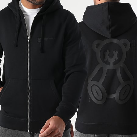 Teddy Yacht Club - Sweat Zippé Capuche Black 3D Gummy Noir