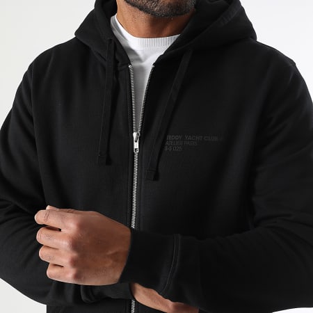 Teddy Yacht Club - Sweat Zippé Capuche Black 3D Gummy Noir