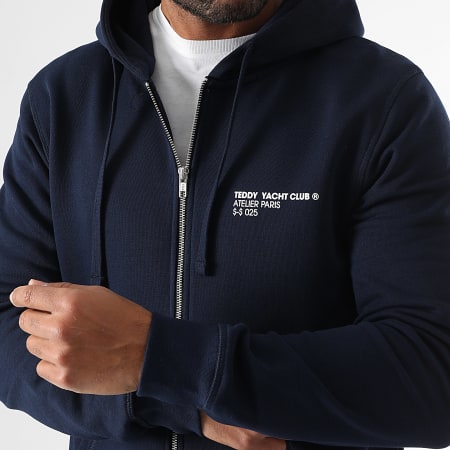 Teddy Yacht Club - Sudadera Con Cremallera Capucha Ice Ice Baby Azul Marino