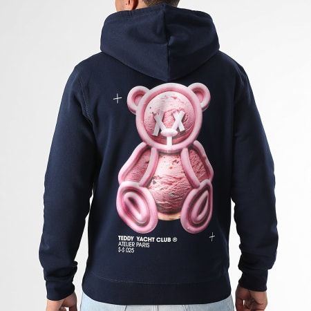Teddy Yacht Club - Sudadera Con Cremallera Capucha Ice Ice Baby Azul Marino