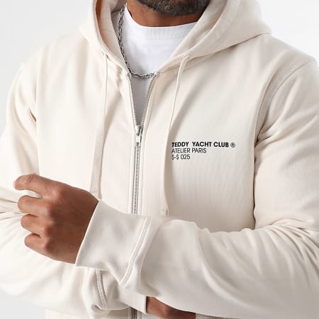 Teddy Yacht Club - Sweat Zippé Capuche Ice Ice Baby Beige