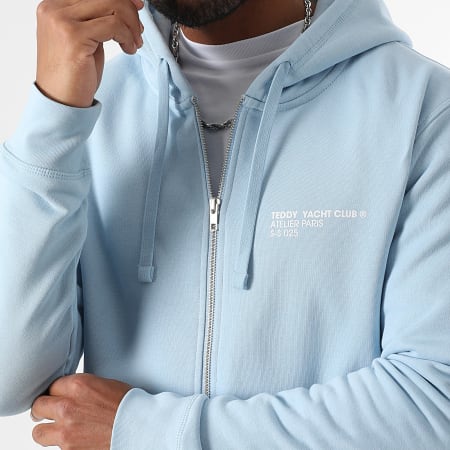 Teddy Yacht Club - Sudadera con Cremallera y Capucha Ice Ice Baby Azul Claro