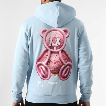 Teddy Yacht Club - Sudadera con Cremallera y Capucha Ice Ice Baby Azul Claro
