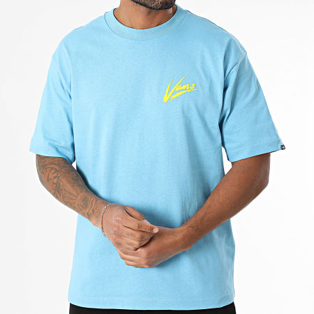Vans - Tee Shirt Oversize Brush Script 00K42 Bleu Clair