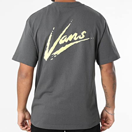 Vans - Tee Shirt Oversize Brush Script 00K42 Gris Anthracite