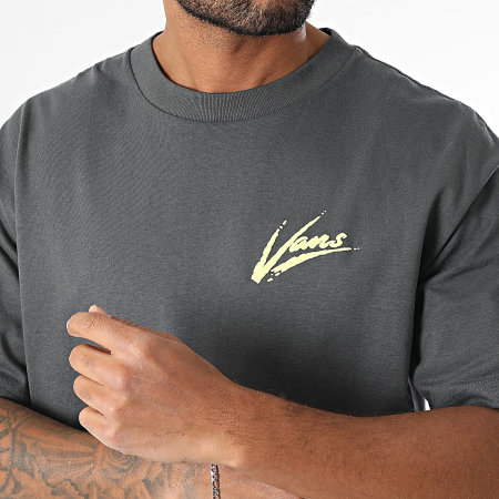 Vans - Tee Shirt Oversize Brush Script 00K42 Gris Anthracite