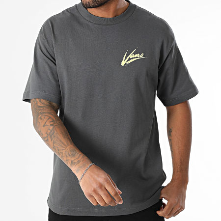 Vans - Tee Shirt Oversize Brush Script 00K42 Gris Anthracite