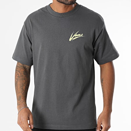 Vans - Tee Shirt Oversize Brush Script 00K42 Gris Anthracite