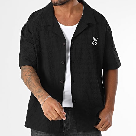 HUGO - Chemise Manches Courtes Chaffle 50540111 Noir