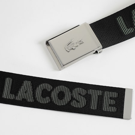 Lacoste - Ceinture Plaque avec Logo Brodé Noir