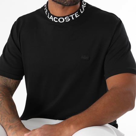Lacoste - Tee Shirt Logo Brodé Crocodile Regular Fit Noir