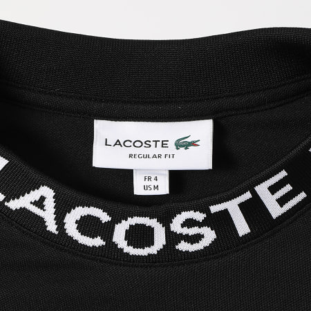 Lacoste - Tee Shirt Logo Brodé Crocodile Regular Fit Noir