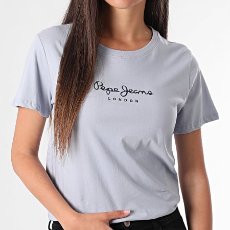 Pepe Jeans - Tee Shirt Femme Macy PL506012 Bleu Clair