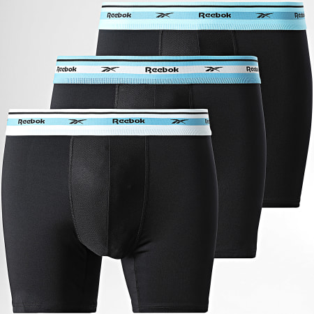 Reebok - Lot De 3 Boxers 15051 Noir Bleu Clair