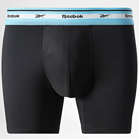 Reebok - Lot De 3 Boxers 15051 Noir Bleu Clair