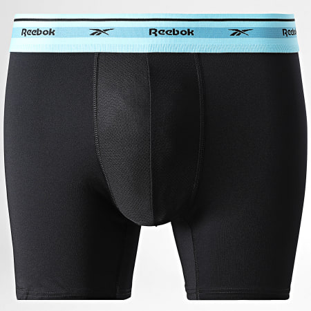 Reebok - Lot De 3 Boxers 15051 Noir Bleu Clair